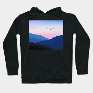 Abstract cotton candy sky Hoodie